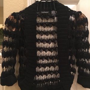 Black knit bolero cardi